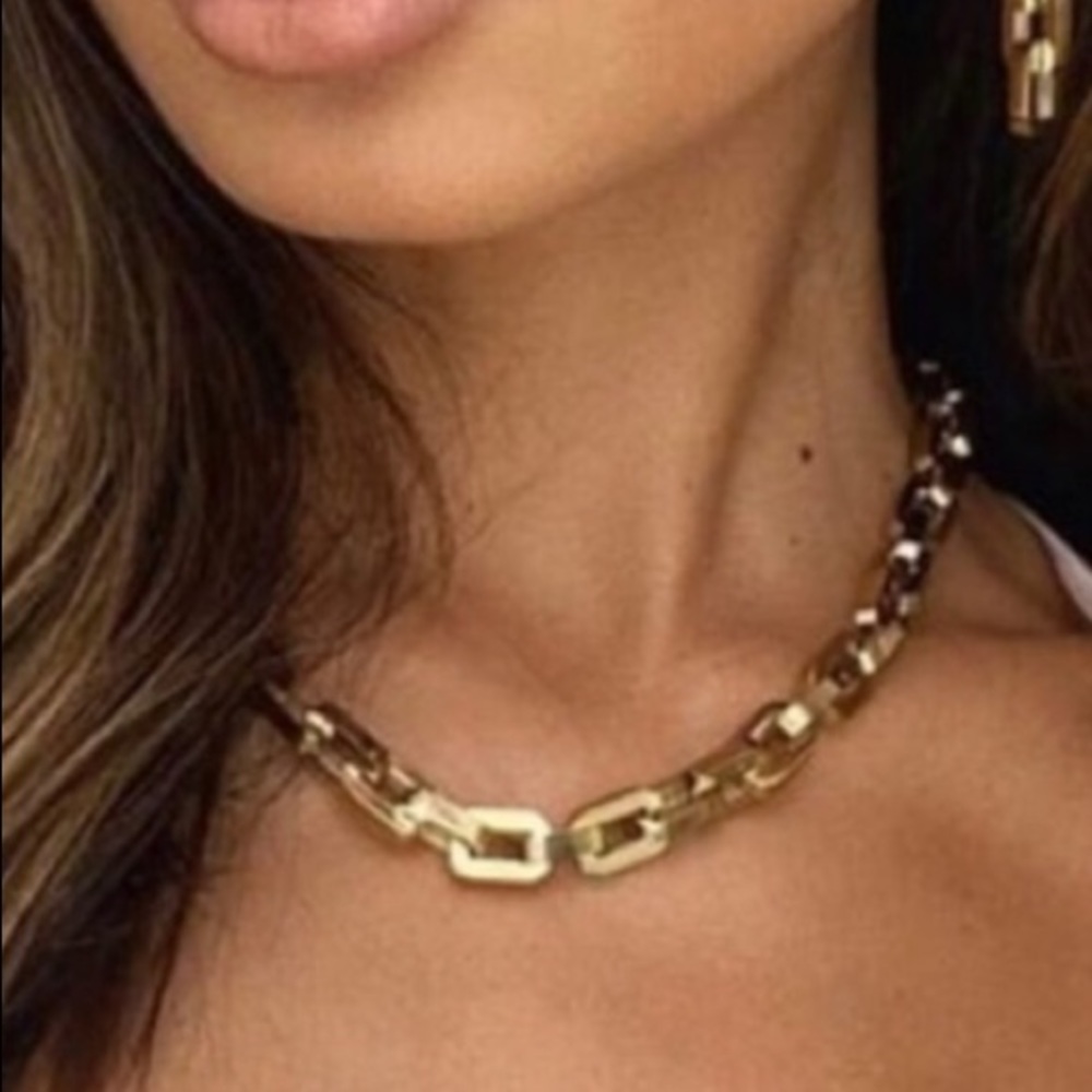 Eddie Borgo Gold Paperclip Chain Necklace